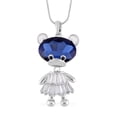thumbnail image 1 of Shop LC Cubic Zirconia CZ Charm Pendant Necklace Jewelry Gift for Women Size 20-30" Ct 7, 1 of 6