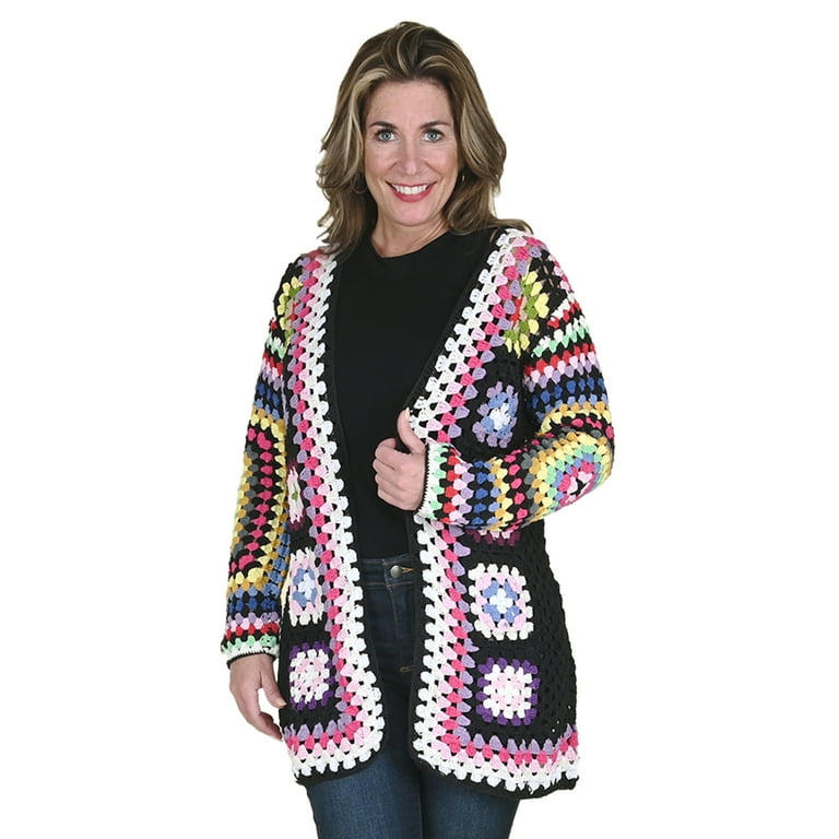 Cotton crochet cardigan deals