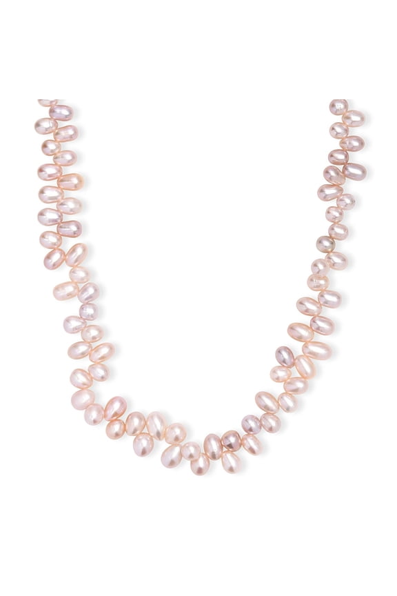 Lavender Pearl Necklace in 18K Vermeil Rose Gold Over Sterling Silver 18 Inches Christmas Gifts