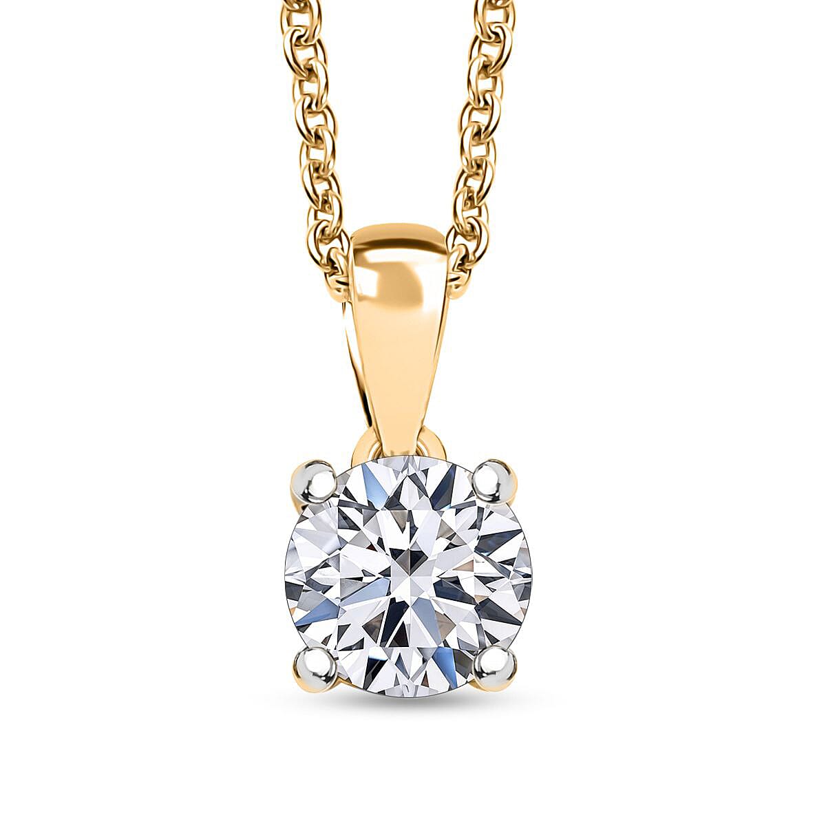 Lab Grown Diamond G-H SI 1 ctw Pendant Necklace in 14K Yellow Gold 20"