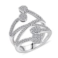 thumbnail image 1 of Luxuriant Lab Grown Diamond G-H SI 1 ctw Ring in Rhodium Over Sterling Silver Size 6 Christmas Gifts, 1 of 1