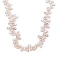 thumbnail image 1 of Multi Color Freshwater Pearl Necklace in Rhodium Over Sterling Silver 18 Inches Christmas Gifts, 1 of 1