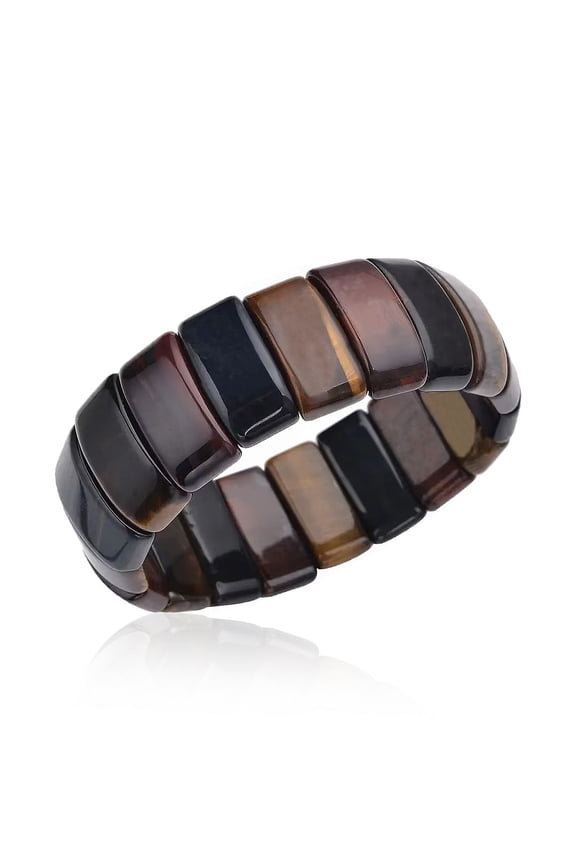 Yellow Multi Color Tiger's Eye Boho Block Bracelet Stretch Bracelet For Women Jewelry for Women 450.00 ctw Christmas Gifts