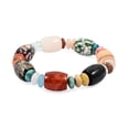 thumbnail image 1 of Multi-Stone 174.45 ctw Barrel/Rondell Stretch Bracelet 6-7In Christmas Gifts, 1 of 1