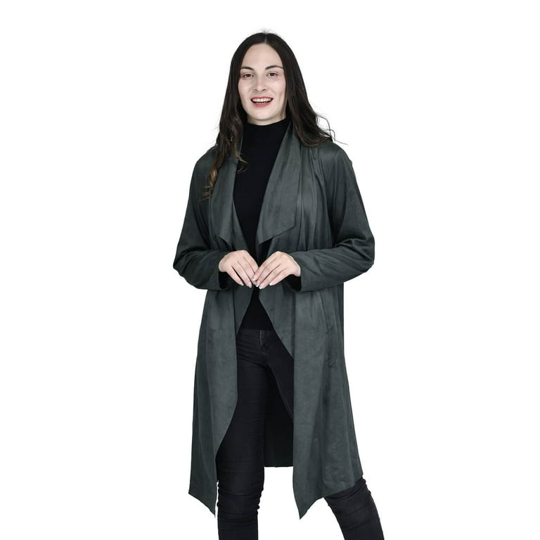 Waterfall faux suede jacket store