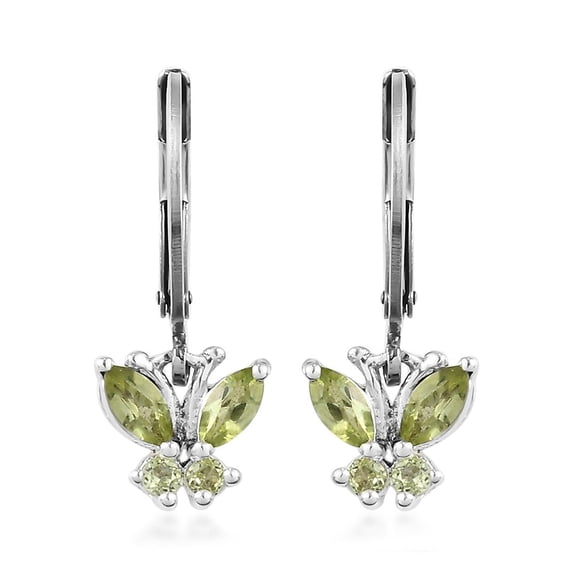 Shop LC Peridot Butterfly Earrings for Women in 925 Sterling Silver