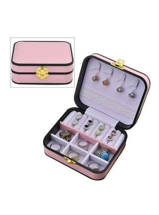 Cream Velvet 2 Tier Anti Tarnish Scratch Resistant Jewelry Box with Lock Key