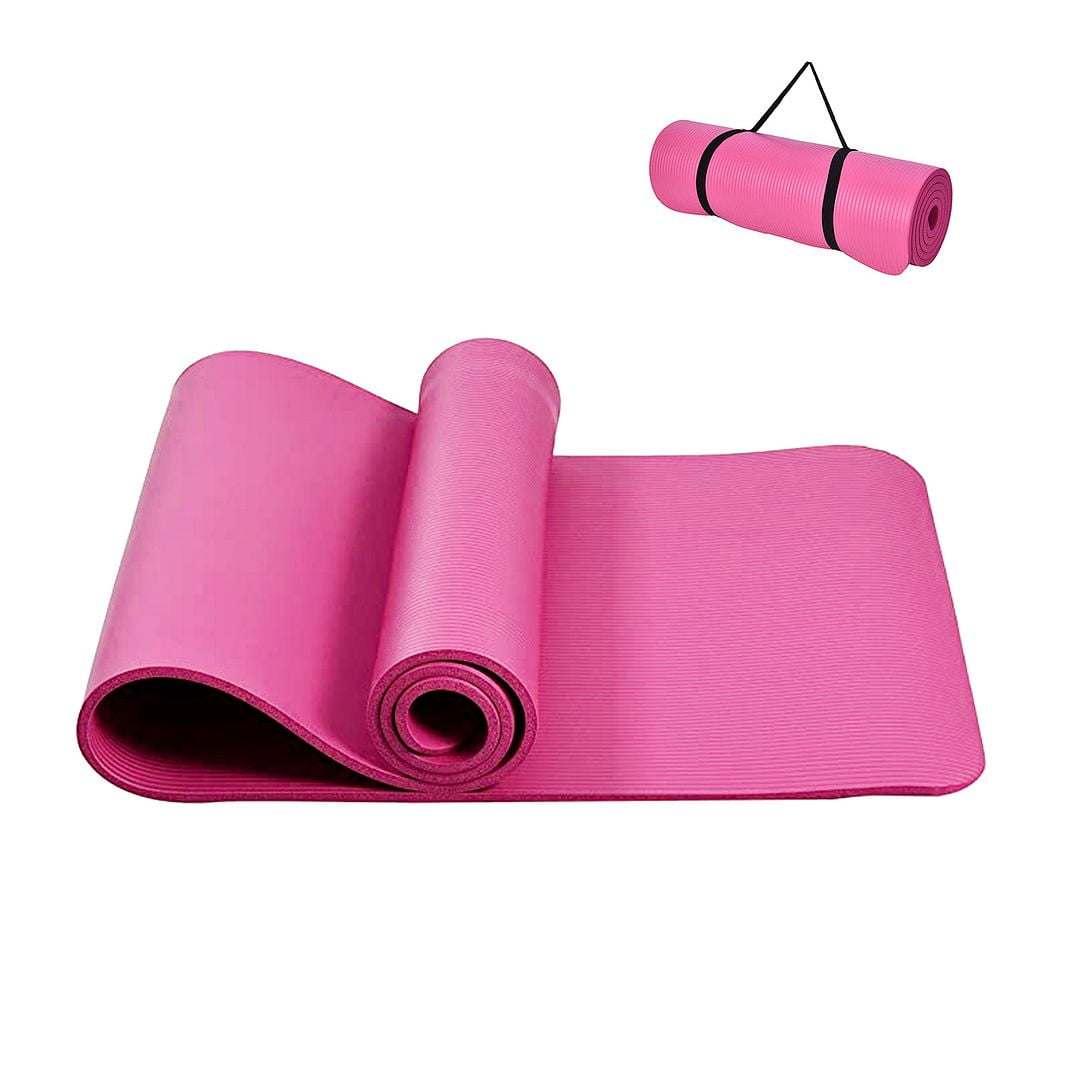 Shop LC Pink Yoga Mat for home workouts Non-Slip Nbr - 10Mm