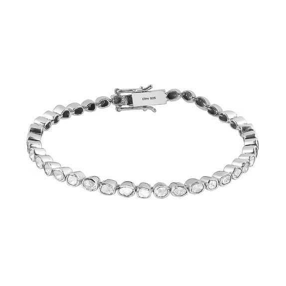 Polki Diamond 2.00 ctw Tennis Bracelet in Platinum Over Sterling Silver Diamond Jewelry For Her Diamond Bracelet 8.00 In Christmas Gifts