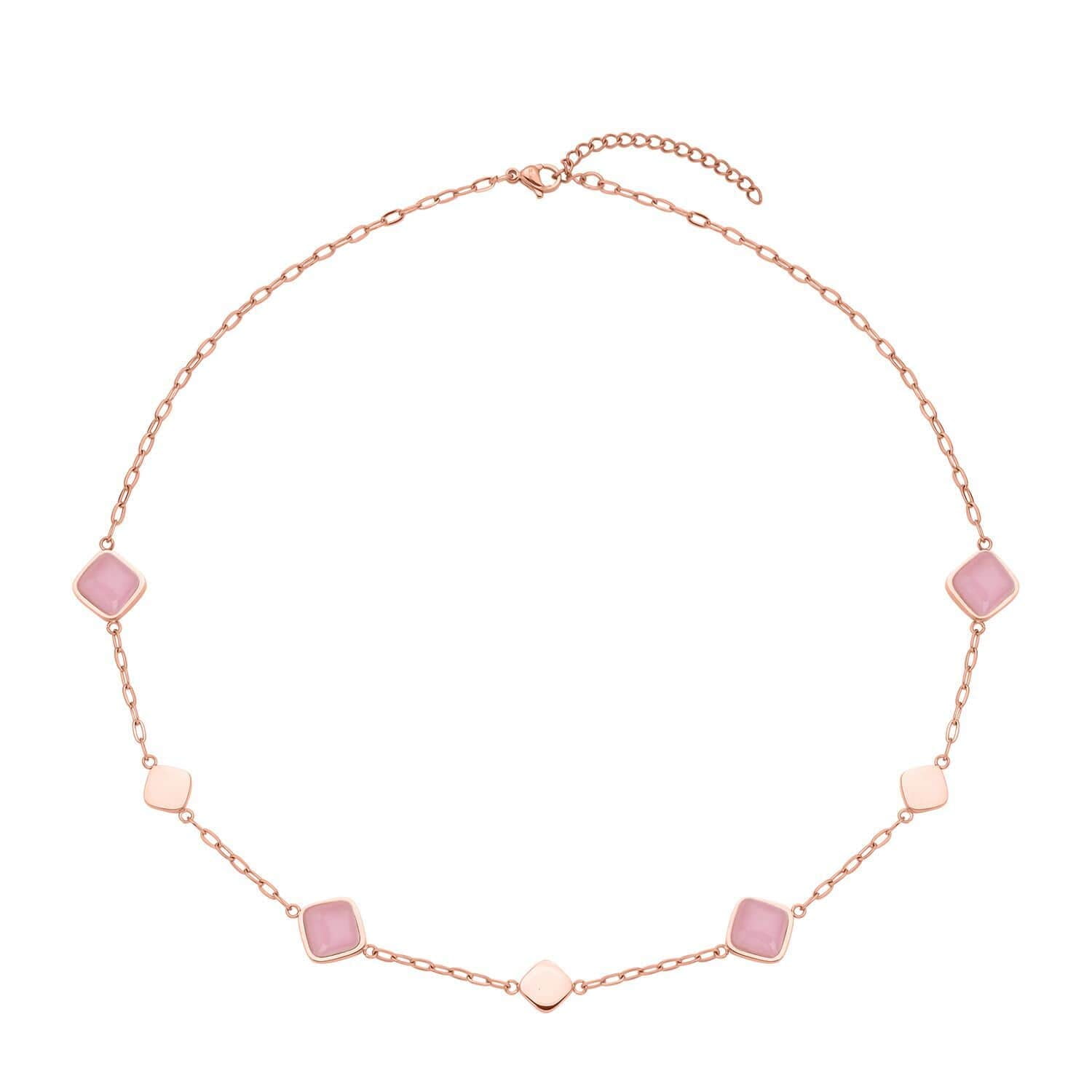 Rose Quartz, Pink Gold Loc Jewelry Gift Set – Crown Accents