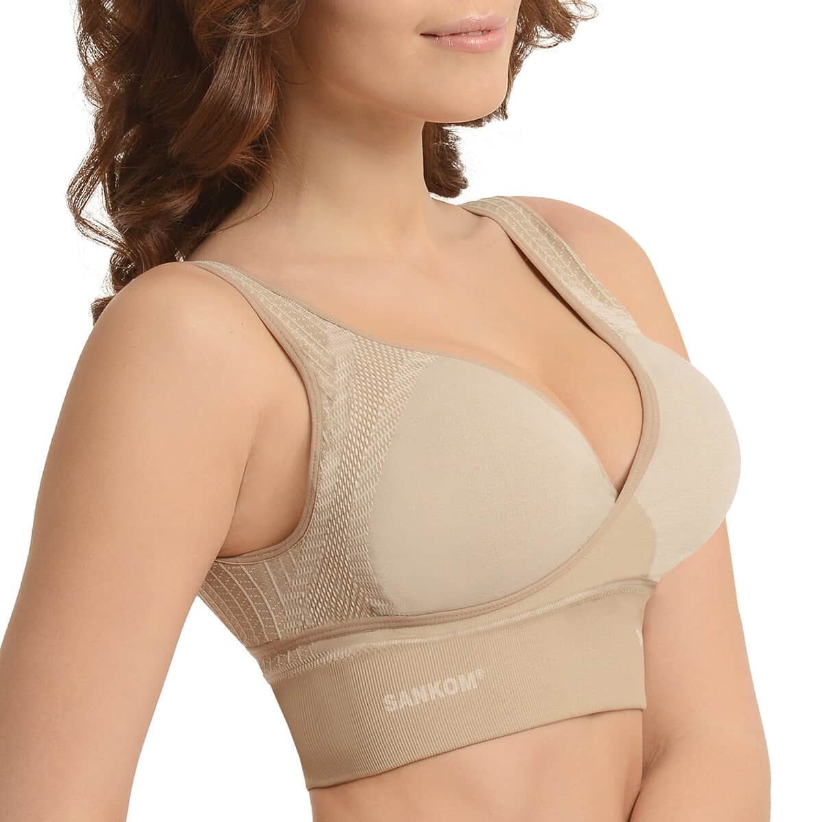 Shop LC SANKOM-Beige Color Support & Posture Bra with Cooling Fibers - S/M  Birthday Gifts 
