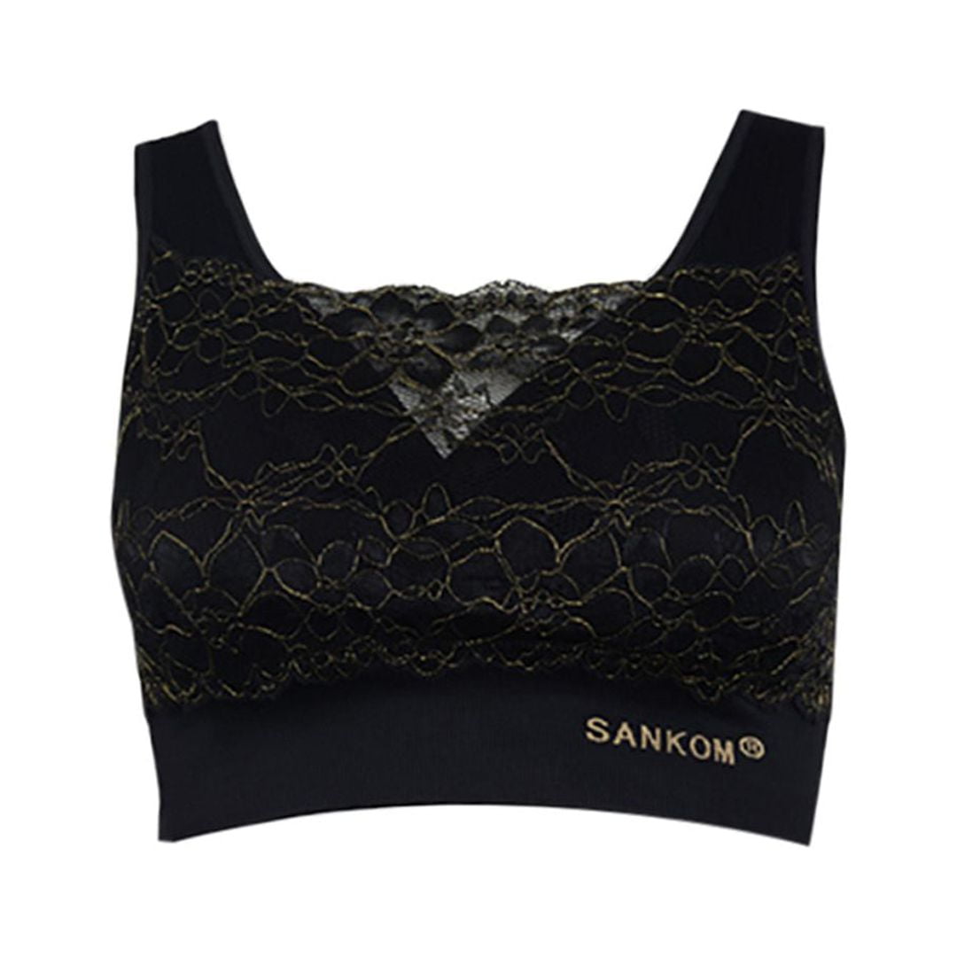 Buy Sankom Patent Lace Brief Shaper with Bamboo Fibers (XS, Gray) at ShopLC.