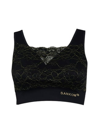 TJC SANKOM Switzerland Patent Aloe Vera Womens Bra for Back Support  Anti-Bacterial Bamboo Fibers Breathable Comfort Straps Comfortable  Soft-Touch Black : : Fashion