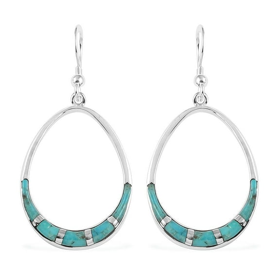 925 Sterling Silver Turquoise Earrings for Women Gemstone Drop Dangle Birthstone Boho Western Turquoise Jewelry Birthday Christmas Gifts for Women