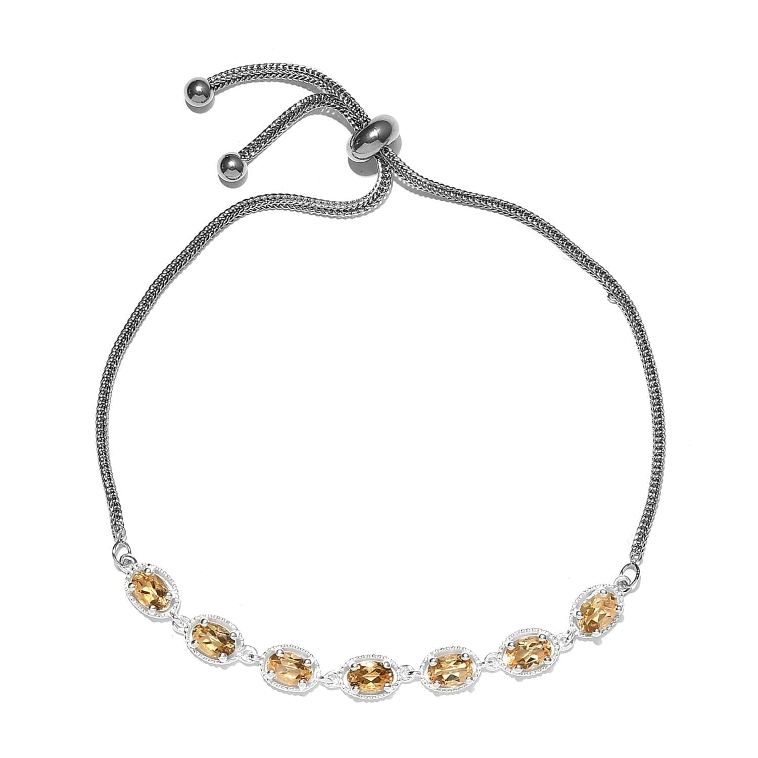Shop LC Silver Citrine Bolo bracelet for Bangle Gifts