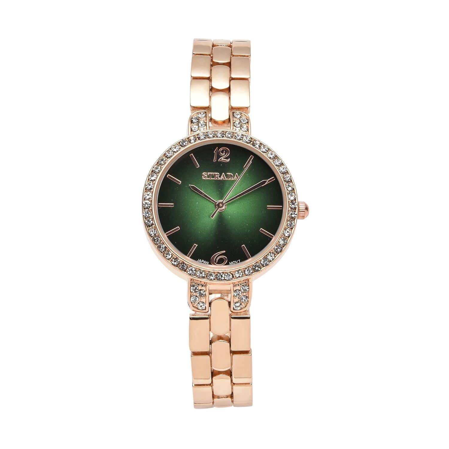 Shop LC Strada Crystal Japanese Movement Green Dial Scratch 