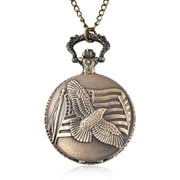 Shop LC Strada Japanese Movement Eagle Spread Wings Pattern Antique Vintage Pocket Watch with Iron Chain Birthday Mothers Day Gifts for Mom