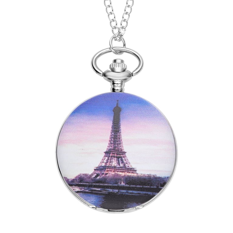 Shop LC Strada Japanese Movement Eiffel Tower Pattern Pocket  display picture 2
