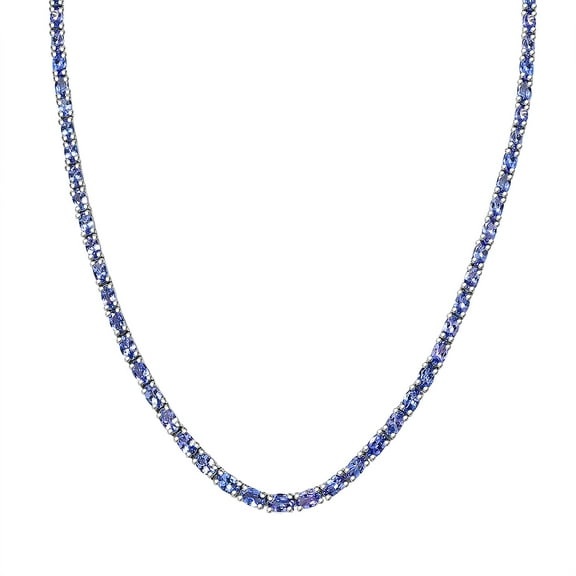 Shop LC Tanzanite 19.0 ctw Necklace in Rhodium Over Sterling Silver 18 Inches