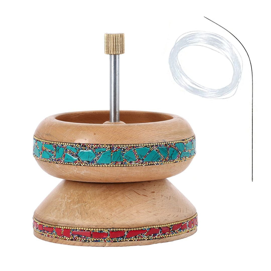Bead Spinner, Spin & String(SW16) Wooden to Quickly Load Seed Beads onto  Needle