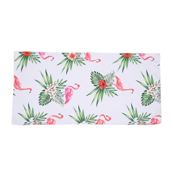 Shop LC White Polyester Flamingo Pattern Beach Towel 29x62"