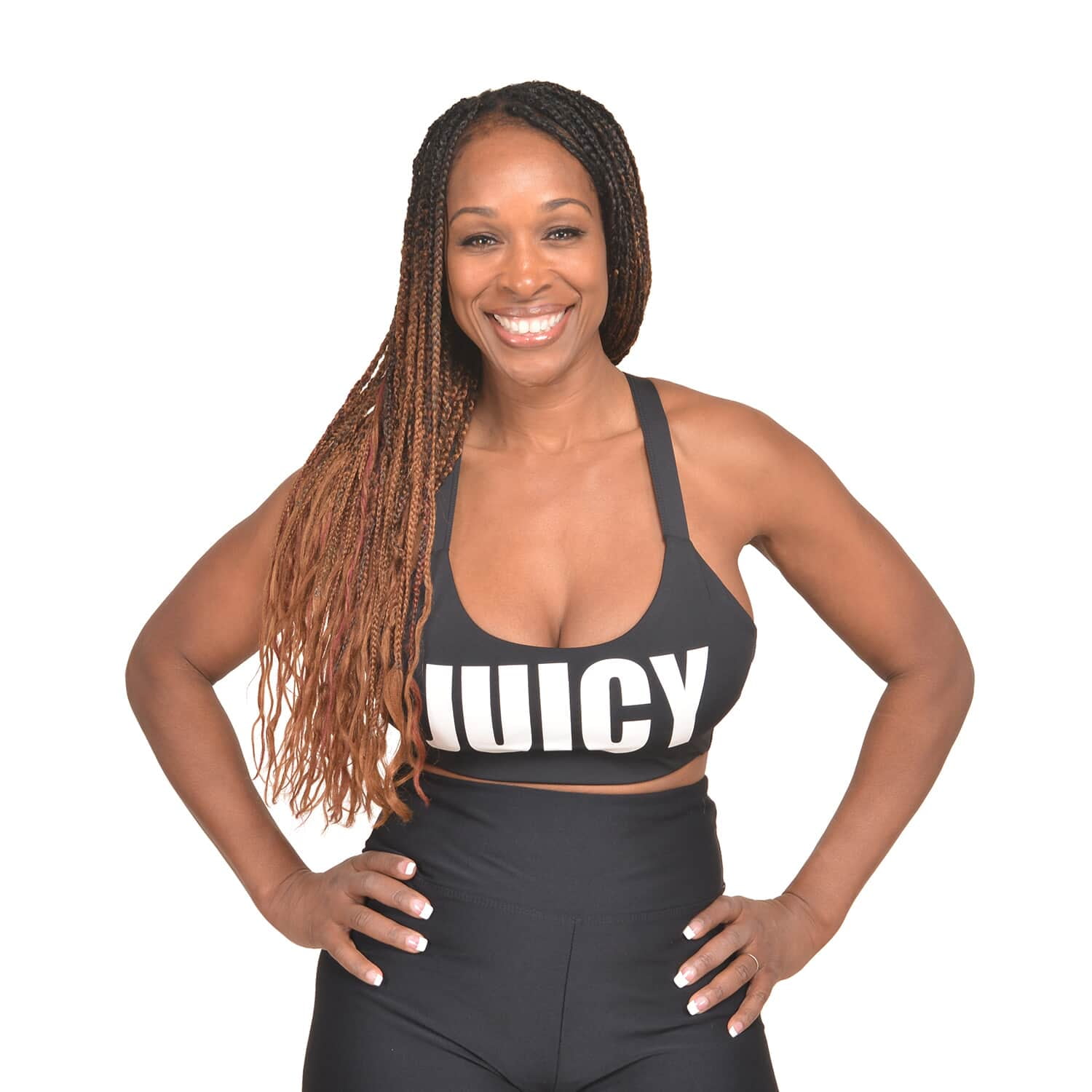 Shop LC Women JUICY COUTURE Black Color Big Logo Sports Bra and Wide Strap  Size - L Birthday Gifts 
