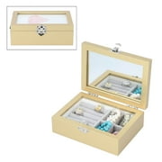 Shop LC Women Jewelry Organizer Storage Box Gold MDF with Lock and Photo Frame Mothers Day Gifts for Mom