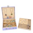 thumbnail image 1 of Shop LC Jewelry Organiser Storage Box Lilac 2 Tier Velvet with Anti Tarnish Lining Lock, 1 of 11