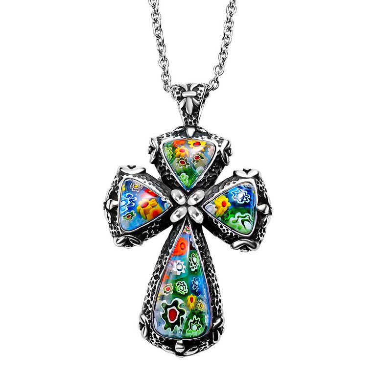 Catholic cross necklace women's cheap