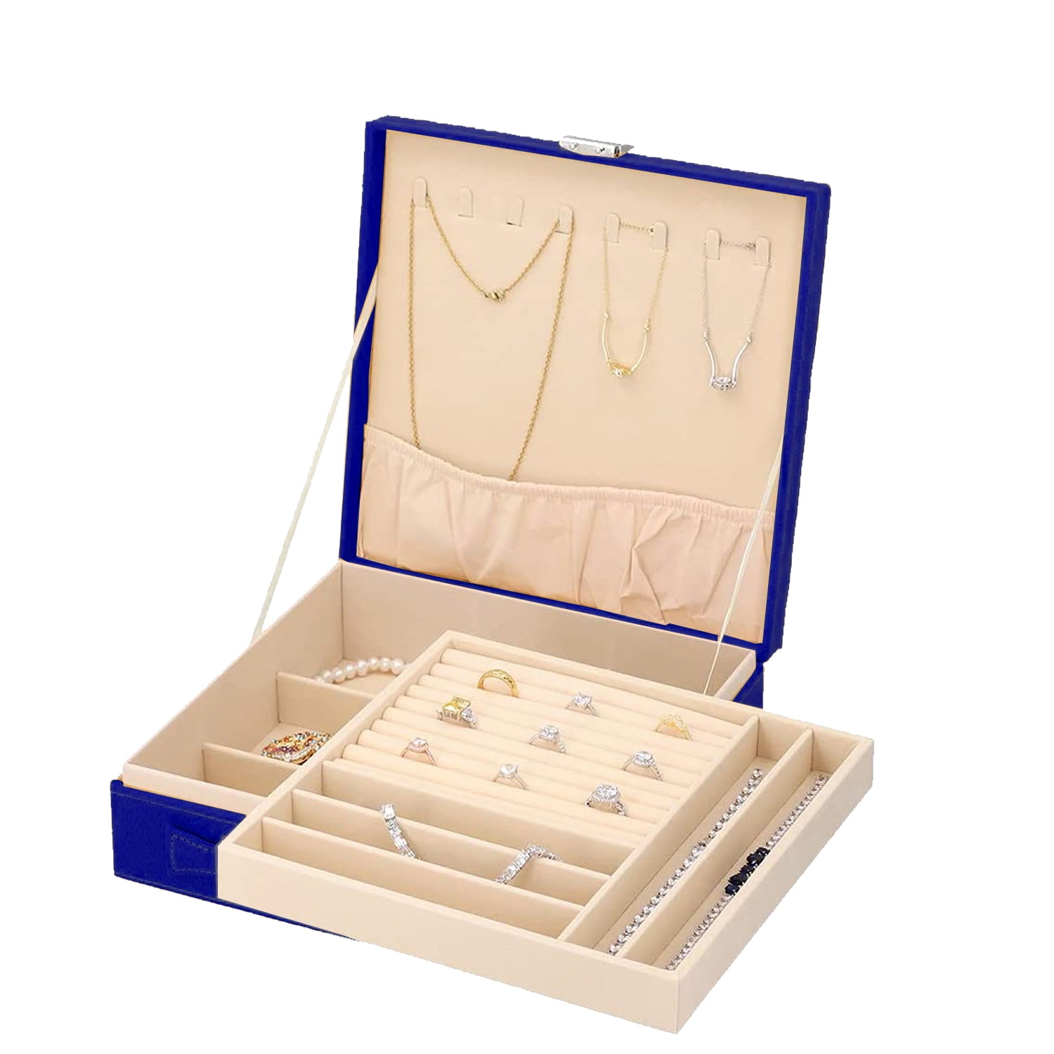 Anti Tarnish Blue Nile Jewelry Storage Organizer For Women Pouches And Bags  With Varying Compartments From Leanne99, $60.79