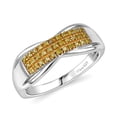 thumbnail image 1 of Yellow Diamond IR Ring in Rhodium Over Sterling Silver Size 8 0.15 ctw Christmas Gifts, 1 of 1