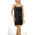 thumbnail image 1 of [Shop Lev] Women's Basic Satin Full Slip (BLACK, LARGE), 1 of 2