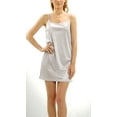 thumbnail image 1 of [Shop Lev] Women's Basic Satin Full Slip (SILVER, X-LARGE), 1 of 3