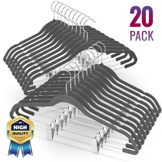gray velvet non-slip hangers (30 per set) –