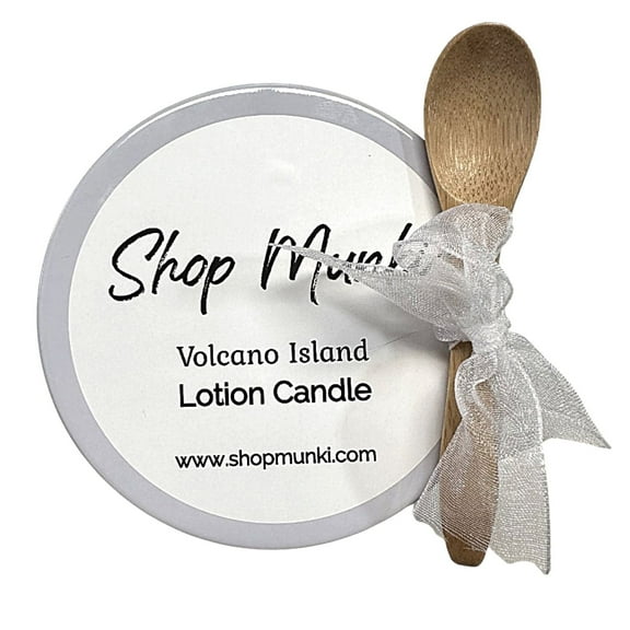 Shop Munki 8oz Shea Butter and Soy Wax Lotion Candles (Volcano Island/White)