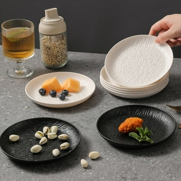 Angeler 4 Pcs Plastic Dinner Plates, Reusable Serving Trays, Dishwasher Safe, Lightweight, for Kitchen or, Party Plates