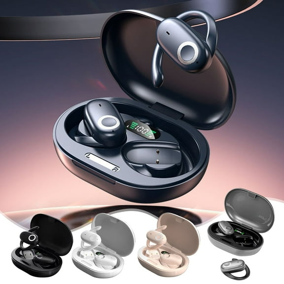 Shop & Save Big,Comfortable Bluetooth Over-the-Ear Headset,Digital Display,High Sound Quality,Long Battery Life,Ideal for Business Use Gift Set|Plastic,Black