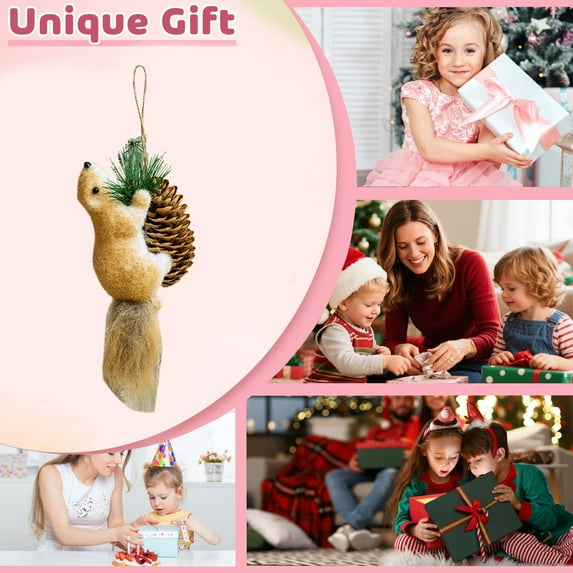 Shop All Savings karymi Lifelike Squirrels Ornament Creatives Hanging Decor for Christmas Tree Desktop Mini Figurine Display Christmas Party Decorations Shop All Savings Super Savings Week