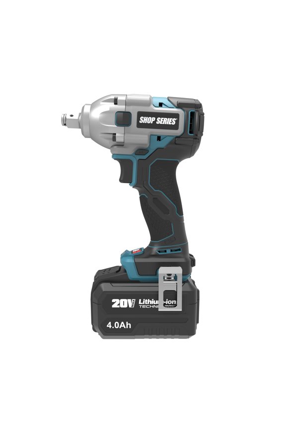 Shop Series SS2407 20V Brushless Cordless Battery Powered Impact Wrench Battery and Charger Included