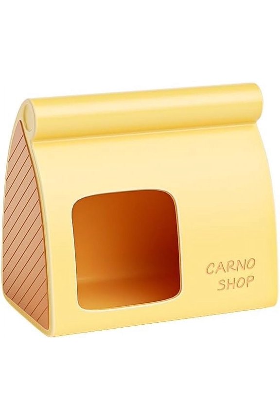 Shop-Shaped Ceramic Hamster Hideout, Summer Cooling Products, Small Pet Habitat Decor for Gerbils, Mice and Hamster
