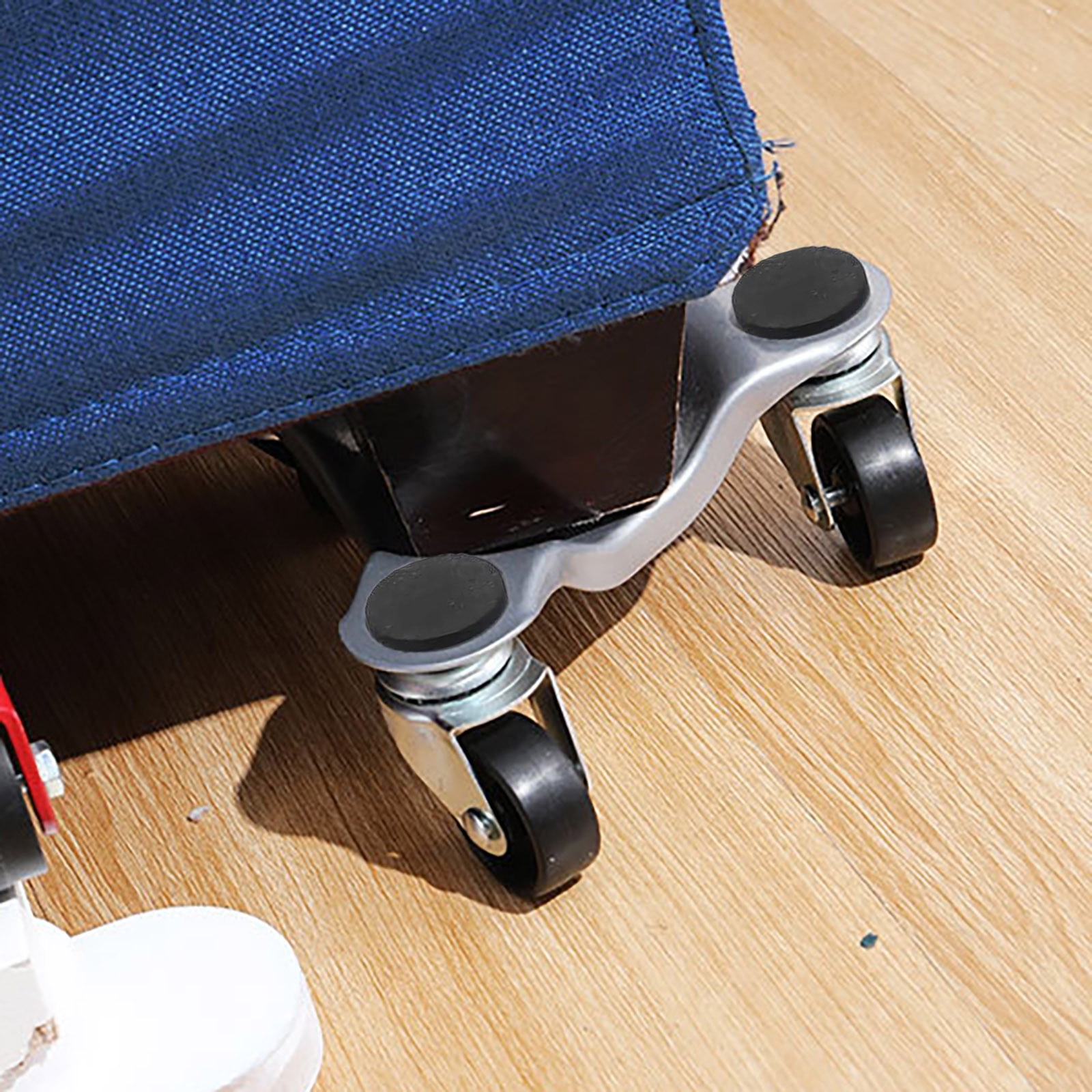 Shop Stool on Casters 2 Swivel Caster Wheels Glass Floor Mats for