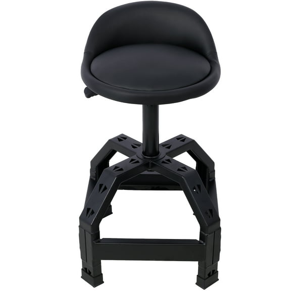 Shop Stool Garage Bar Stool With Padding Lumbar Support Adjustable Height Heavy-Duty Pneumatic 360 Degree Swivel Stool