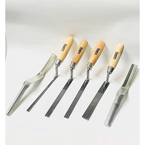 Shop-Tek/Valley 6 -Pieces Trowels set (4-Pcs Tuck Point Trowel 6-3/4" by 1/4", 3/8", 1/2" & 3/4" and 2-Pcs Brick Joint 3/8"x1/2" and 5/8"x3/4") - Sold by Ucostore Only$$Tools & Hardware Other