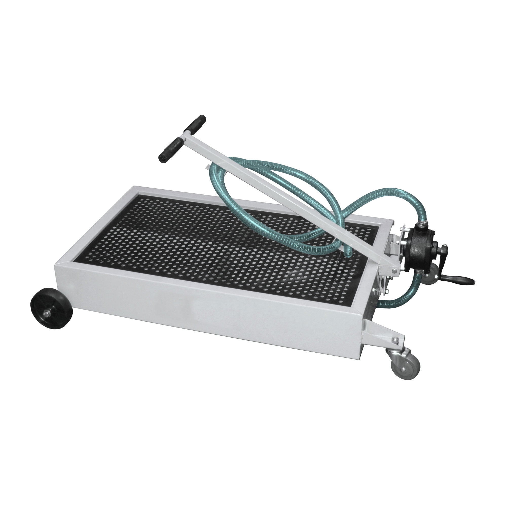 Shop Tuff 15 Gallon Steel Low Profile Oil Drain with Hand Pump