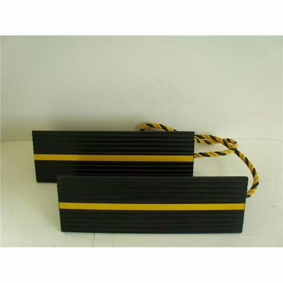 Shop Tuff 18 Inch Aircraft Rubber Wheel Chock Pair for Trailer or Vehicle