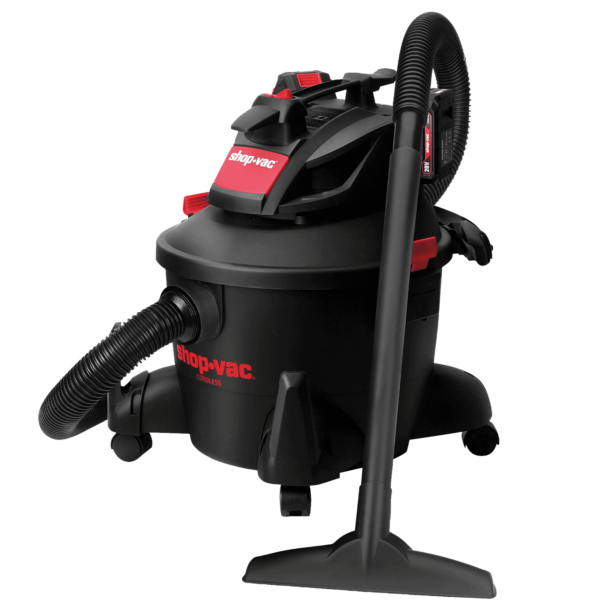 ShopVac 20V Cordless Wet/Dry Vac, 6 Gallon, with (2) 2.0Ah Batteries and Dual Charger