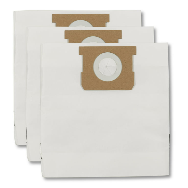 Shop Vac Filter Bags, Disposable, Medium Filtration - 3 bags