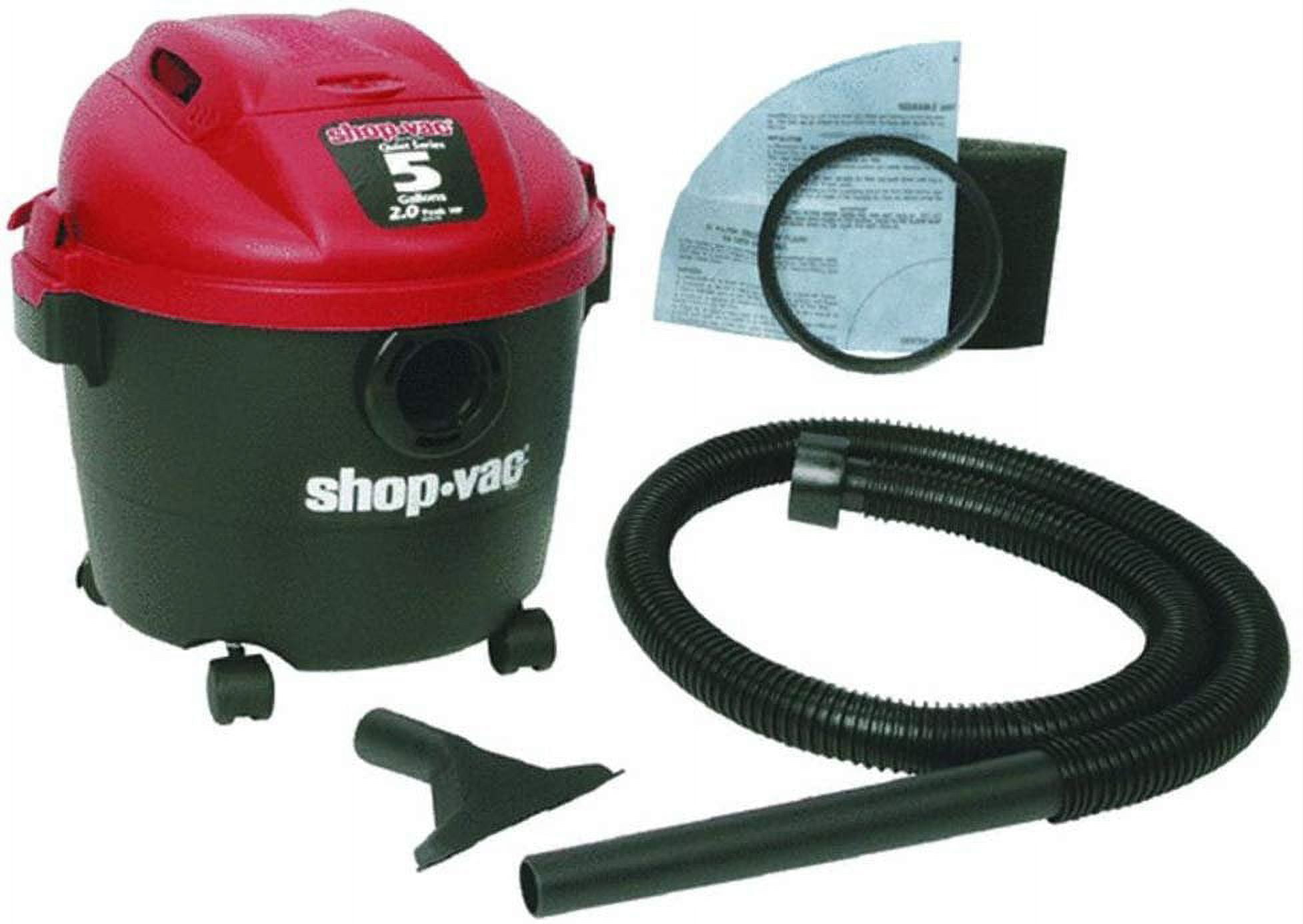 ShopVac 5 Gallon 2 HP Wet/Dry Vacuum with Small Attachments