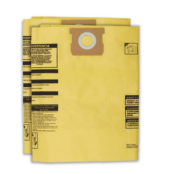 Shop Vac Type J - Shop-Vac 15-22 Gallon* High Efficiency Disposable Filter Bags (2 pack)