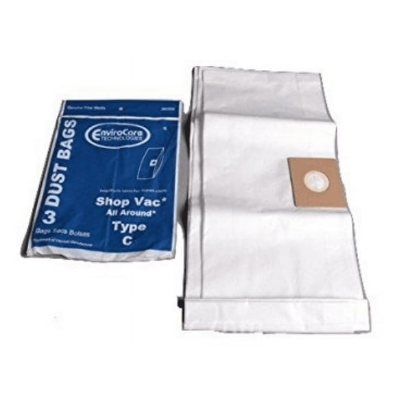 Shop Vacuum Style C Vac Bags 906-69-00, 9066900 Floormaster Type 380SW Qal 80 [3 Bags]
